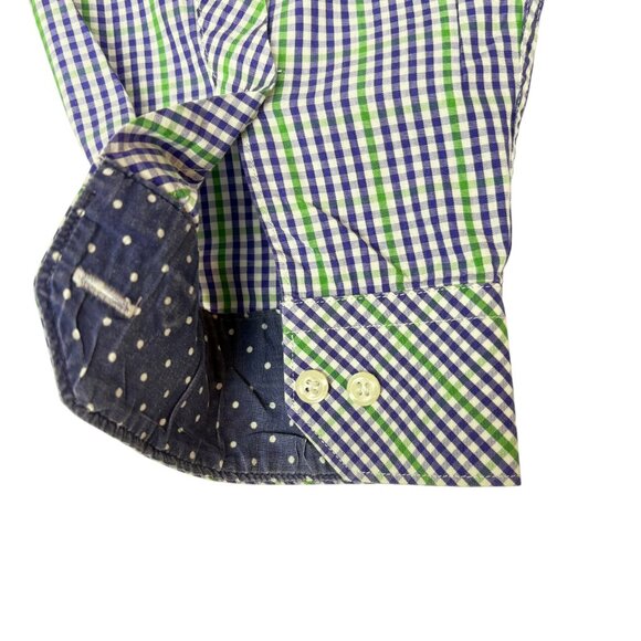 Barbour Regular Fit Purple Green Check Cotton Button Down Shirt - Picture 9 of 10